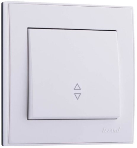 Переключатель с рамкой Lezard Rain 1-к. проходной белый фото Переключатель с рамкой Lezard Rain 1-к. проходной белый картинка